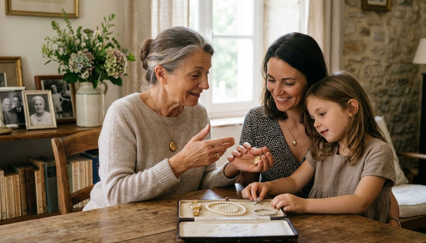 Comment un bijou raconte-t-il une histoire familiale à travers les générations ?